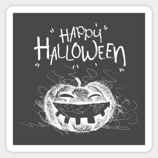 Halloween Scary Evil Pumpkin Funny Pumpkin Head Sticker